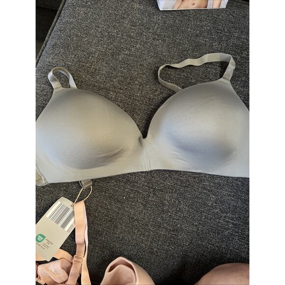 NWT Serra 2 Pack Soft Bra Size LG 12-14 Set of 2 Gray and Pink NEW IN BOX - Picture 5 of 11